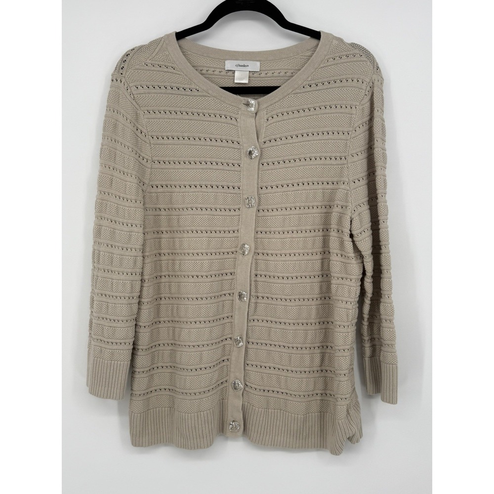CJ Banks Buttown Down Sweater Size X